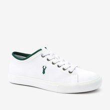 Load image into Gallery viewer, White Collared Canvas Trainers
