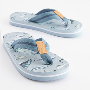 Blue/Tan Sea Flip Flops (Older Kids)