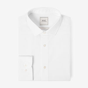 White Regular Fit Single Cuff Easy Care Shirt