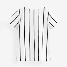 Load image into Gallery viewer, Black/White Short Sleeve Stripe T-Shirt (3mths-6yrs)
