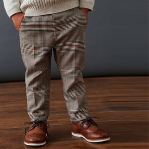 Neutral Formal Check Trousers (3mths-6yrs)