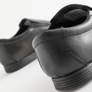 Black School Leather Loafers (Older Boys)