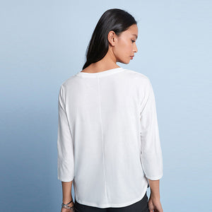 Ultimate White 3/4 Length Sleeve Top