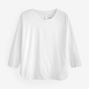 Ultimate White 3/4 Length Sleeve Top