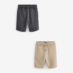 Charcoal Grey/Stone Natural Jersey Shorts (3-12yrs)