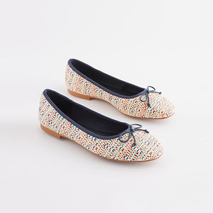 Blue Forever Comfort® Crochet Ballerina Shoes