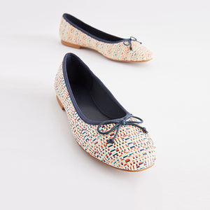 Blue Forever Comfort® Crochet Ballerina Shoes