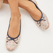 Load image into Gallery viewer, Blue Forever Comfort® Crochet Ballerina Shoes
