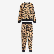 Load image into Gallery viewer, Black/Brown Zebra Print Next Supersoft Cosy Pyjamas
