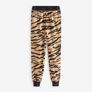 Black/Brown Zebra Print Next Supersoft Cosy Pyjamas