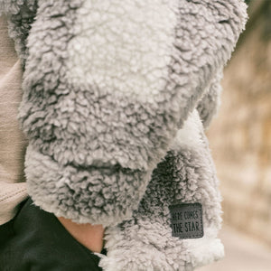 Grey Teddy Fleece Borg Shacket (3mths-5-6yrs)