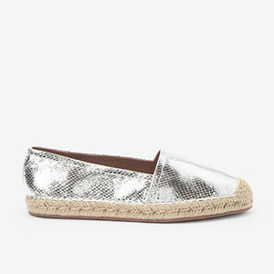 Silver Forever Comfort® Flat Espadrille Shoes