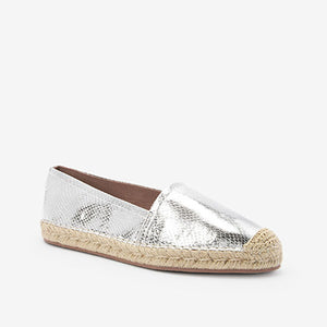 Silver Forever Comfort® Flat Espadrille Shoes