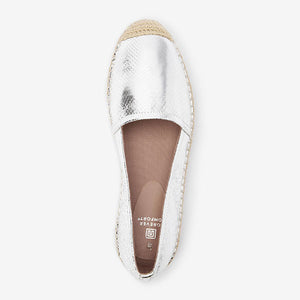 Silver Forever Comfort® Flat Espadrille Shoes