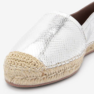 Silver Forever Comfort® Flat Espadrille Shoes