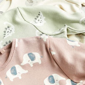 Neutral Printed Baby Sleepsuits 4 Pack (0-2yrs)