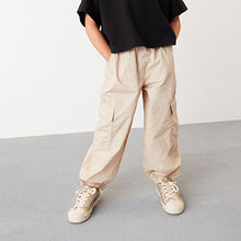 Load image into Gallery viewer, Neutral Stone Parachute Cargo Cuffed Trousers (3-12yrs)
