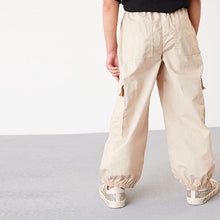 Load image into Gallery viewer, Neutral Stone Parachute Cargo Cuffed Trousers (3-12yrs)
