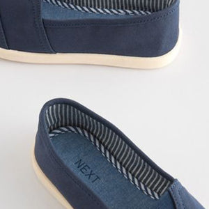 Navy Blue Canvas Slip-Ons Shoes (Older Boys)