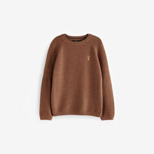 Load image into Gallery viewer, Tan Brown Textured Crew Jumper (3-12yrs)
