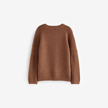 Load image into Gallery viewer, Tan Brown Textured Crew Jumper (3-12yrs)
