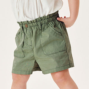 Khaki Green Cotton Shorts (3mths-6yrs)