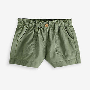 Khaki Green Cotton Shorts (3mths-6yrs)