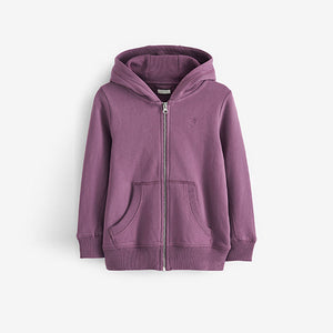 Berry Purple Zip Through Hoodie (3-12yrs)