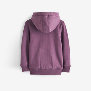 Berry Purple Zip Through Hoodie (3-12yrs)