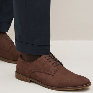 Brown Leather Derby Shoes