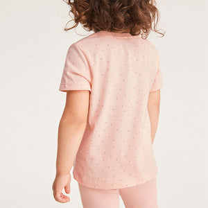 Pale Pink Ballerina Short Sleeve Cotton T-Shirt (3mths-6yrs)