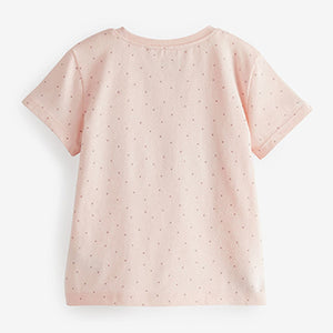 Pale Pink Ballerina Short Sleeve Cotton T-Shirt (3mths-6yrs)