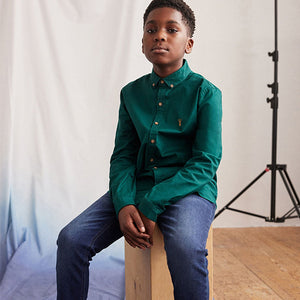 Green Long Sleeve Oxford Shirt (3-12yrs)