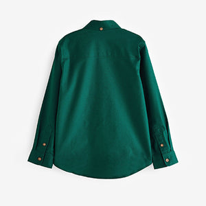 Green Long Sleeve Oxford Shirt (3-12yrs)