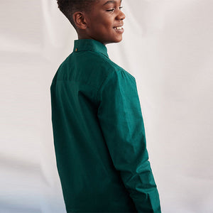 Green Long Sleeve Oxford Shirt (3-12yrs)