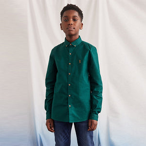 Green Long Sleeve Oxford Shirt (3-12yrs)