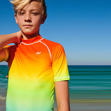 Load image into Gallery viewer, Rainbow Short Sleeve Sunsafe Rash Vest (3yrs-12yrs)
