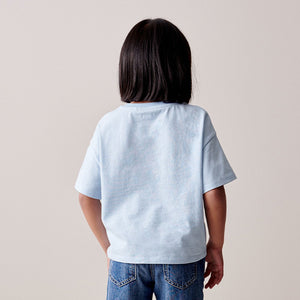 Blue Rainbow Sequin Tie Front T-Shirt (3-12yrs)