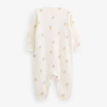 Load image into Gallery viewer, Beige Cream Bunny Baby Sleepsuits 3 Pack (0mths-2yrs)
