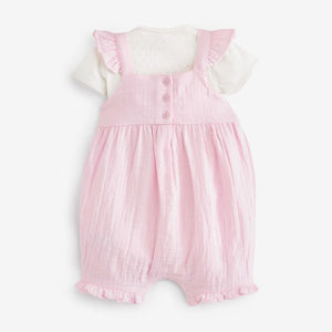 Pink Dungaree Set (0mth-18mths)