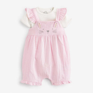 Pink Dungaree Set (0mth-18mths)