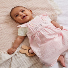 Load image into Gallery viewer, Pink Dungaree Set (0mth-18mths)
