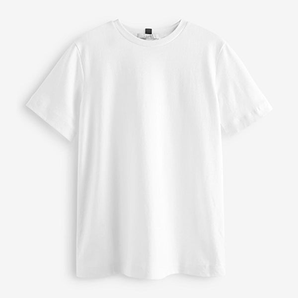 White Heavyweight Short Sleeve Crew Neck T-Shirt