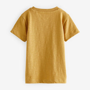 Ochre Yellow Lion Short Sleeve Character T-Shirt (3mths-6yrs)