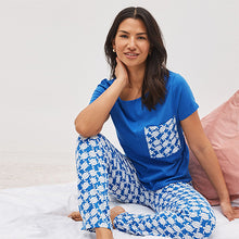 Load image into Gallery viewer, Blue Turtle Cotton Short Sleeve Pyjamas
