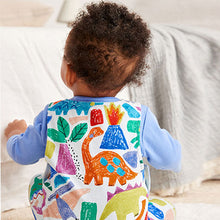 Load image into Gallery viewer, Bright Dinosaur 2 Piece Jersey Baby Dungarees And Bodysuit (0mths-18mths)
