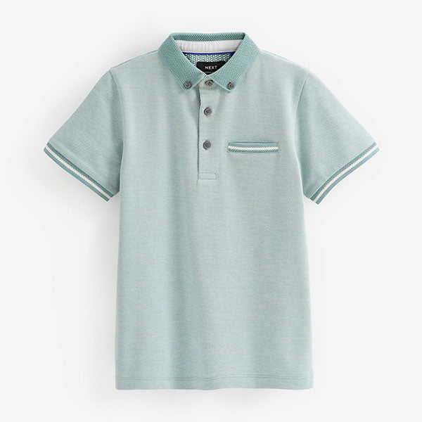 Mint Green Short Sleeve Smart Polo Shirt (3-12yrs)