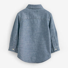 Load image into Gallery viewer, Blue Long Sleeve Chambray Shirt (3mths-6yrs)
