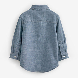 Blue Long Sleeve Chambray Shirt (3mths-6yrs)