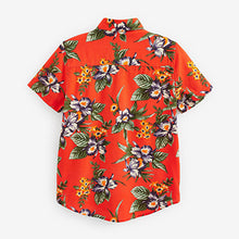 Load image into Gallery viewer, Red Hawaiian Printed Short Sleeve Shirt (3-12yrs)
